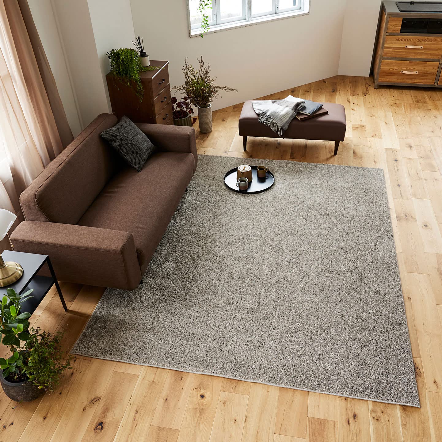 Amazon｜スミノエ(Suminoe) ラグ グレージュ 190×240cm 洗える 滑り